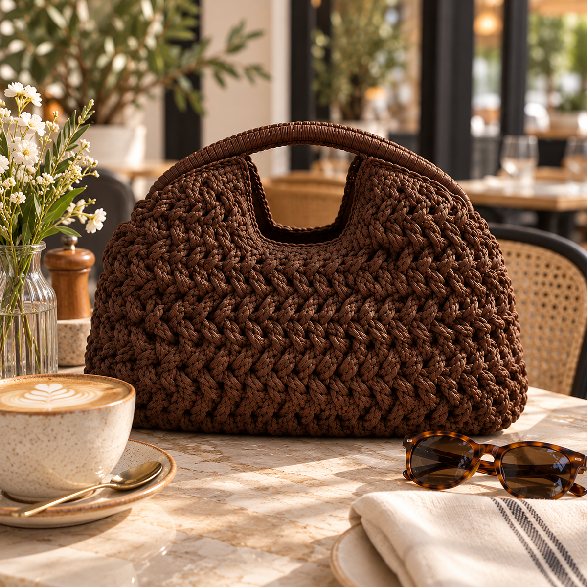 Leela Woven Handbag
