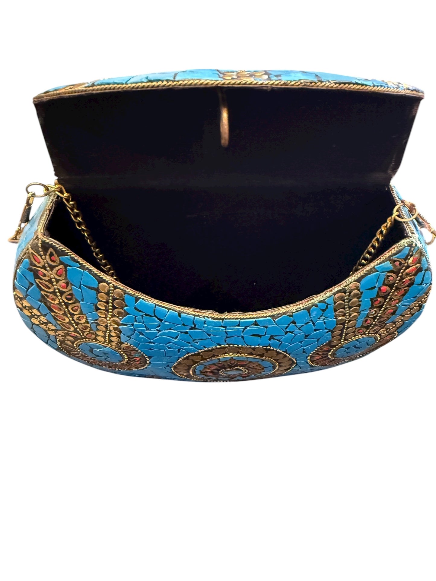 Aqua Moon Mosaic Clutch