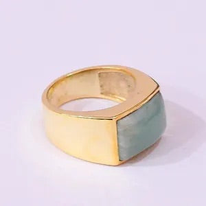 Amani Amazonite Gemstone Dome Ring