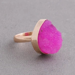 Rosella Pink Druzy Ring
