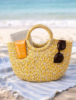 Luma Straw Beach Tote