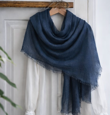 Whisper Weave Cotton-Linen Shawl