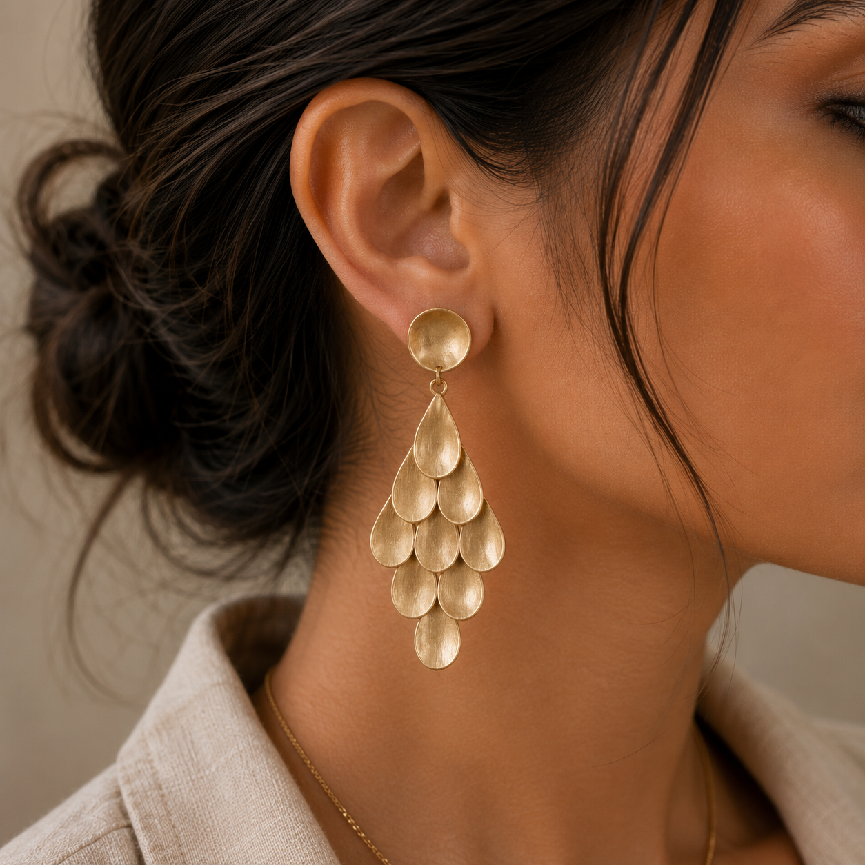 Mayura Gold Dangle Earrings