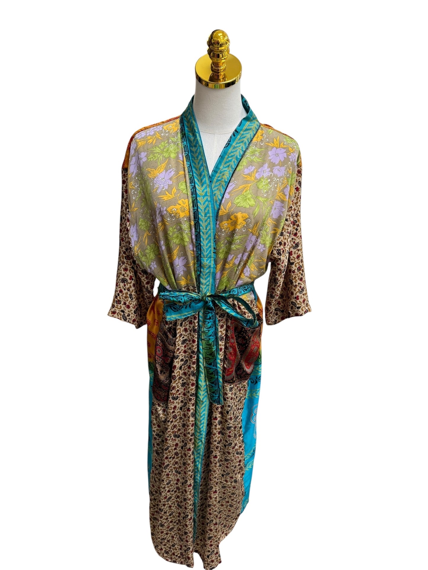 The Heirloom Patchwork Silk Robe