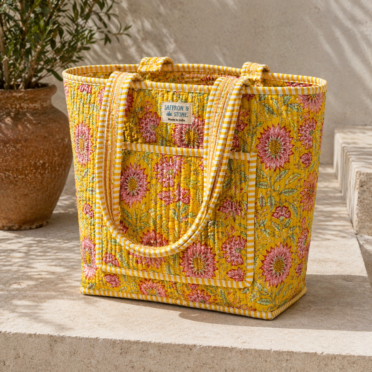 Amani Quilted Carry Basket