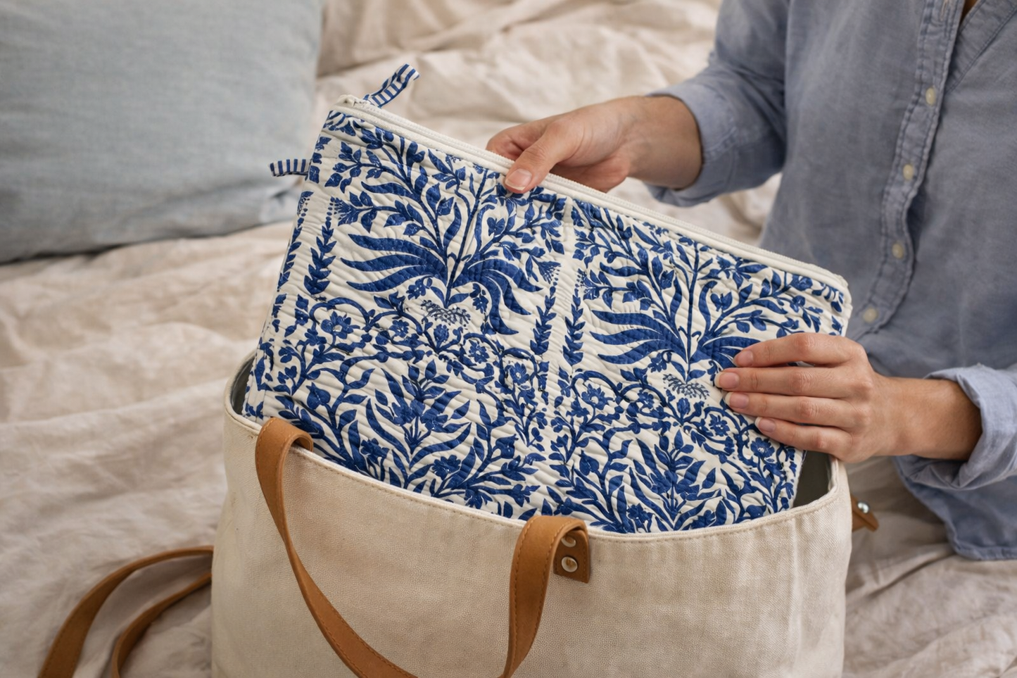 Sutra Quilted Laptop Pouch