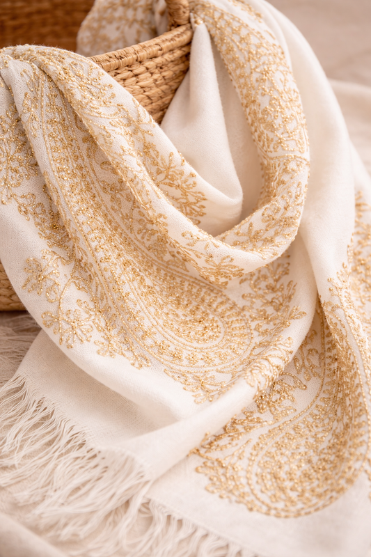 Zarina Ivory Pashmina