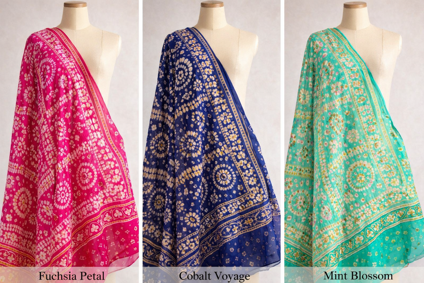 Rangoli Bandhani Silk Scarf