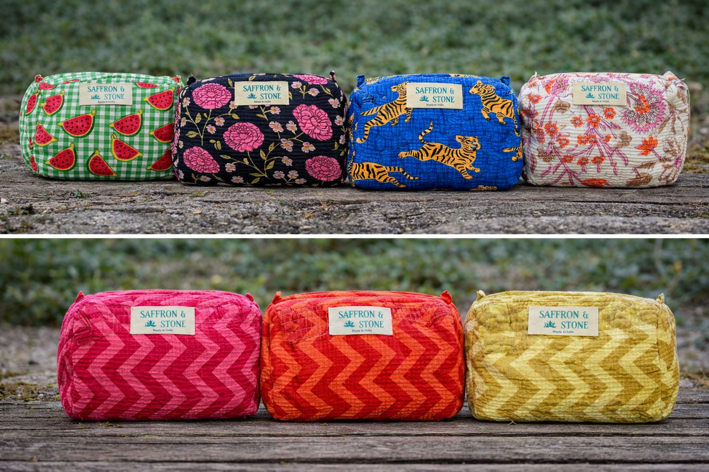 Ranakpur Anaya Quilted Pouch - Set of 3