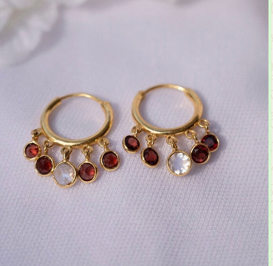 Meher Ruby Gold Earrings