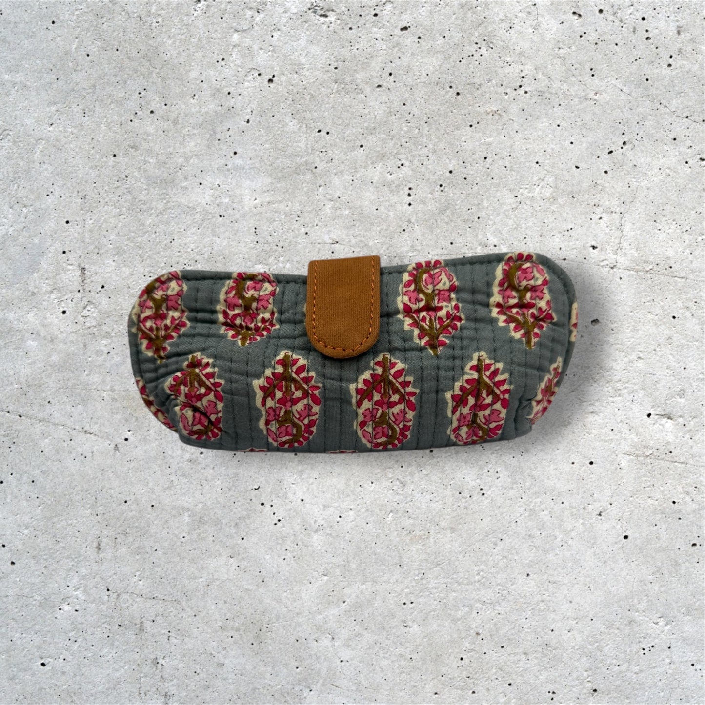 Saffron Trails Quilted Sunglass Case
