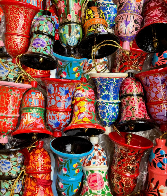 Kashmiri Hand-Painted Bell Ornaments