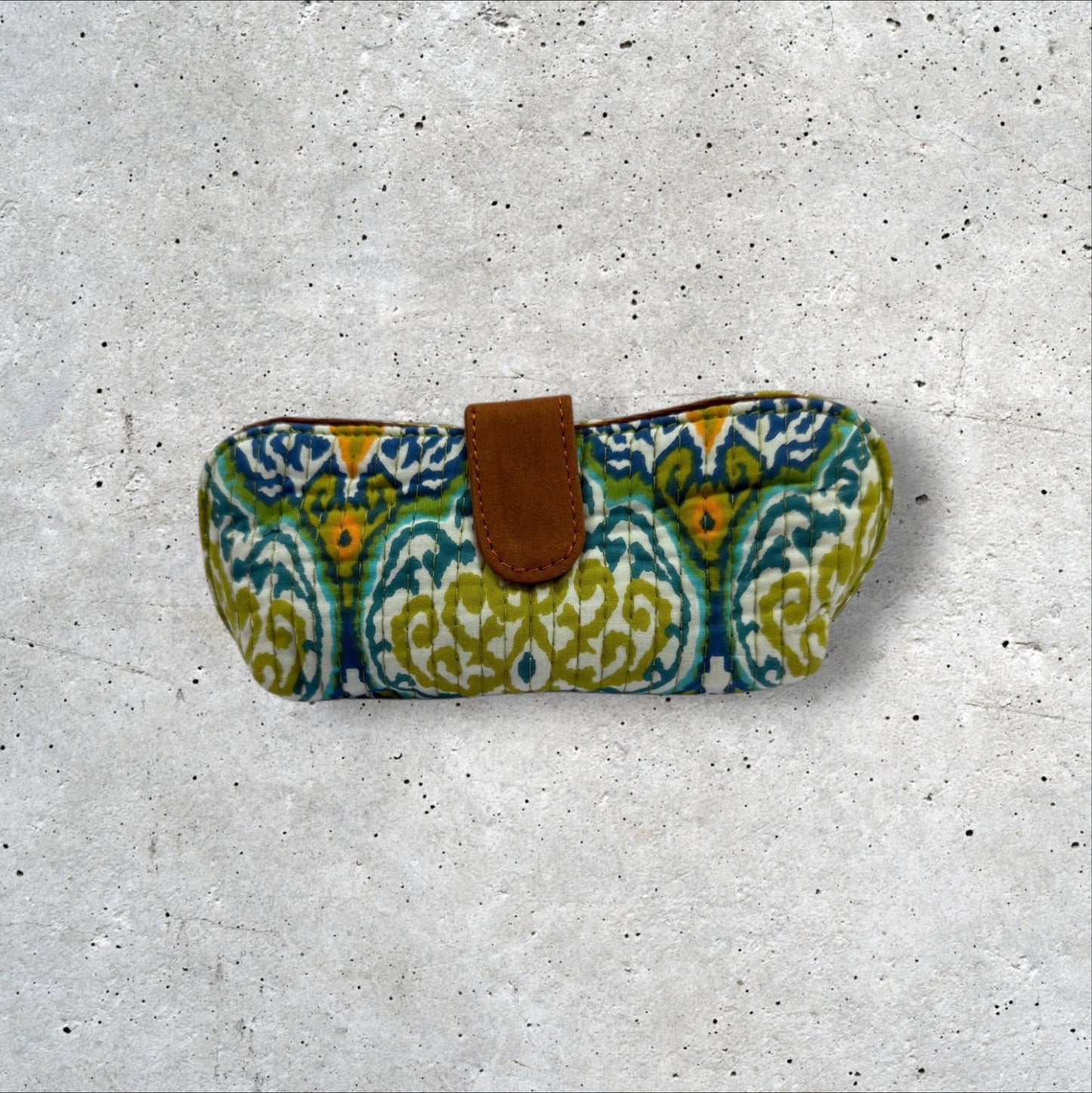 Saffron Trails Quilted Sunglass Case