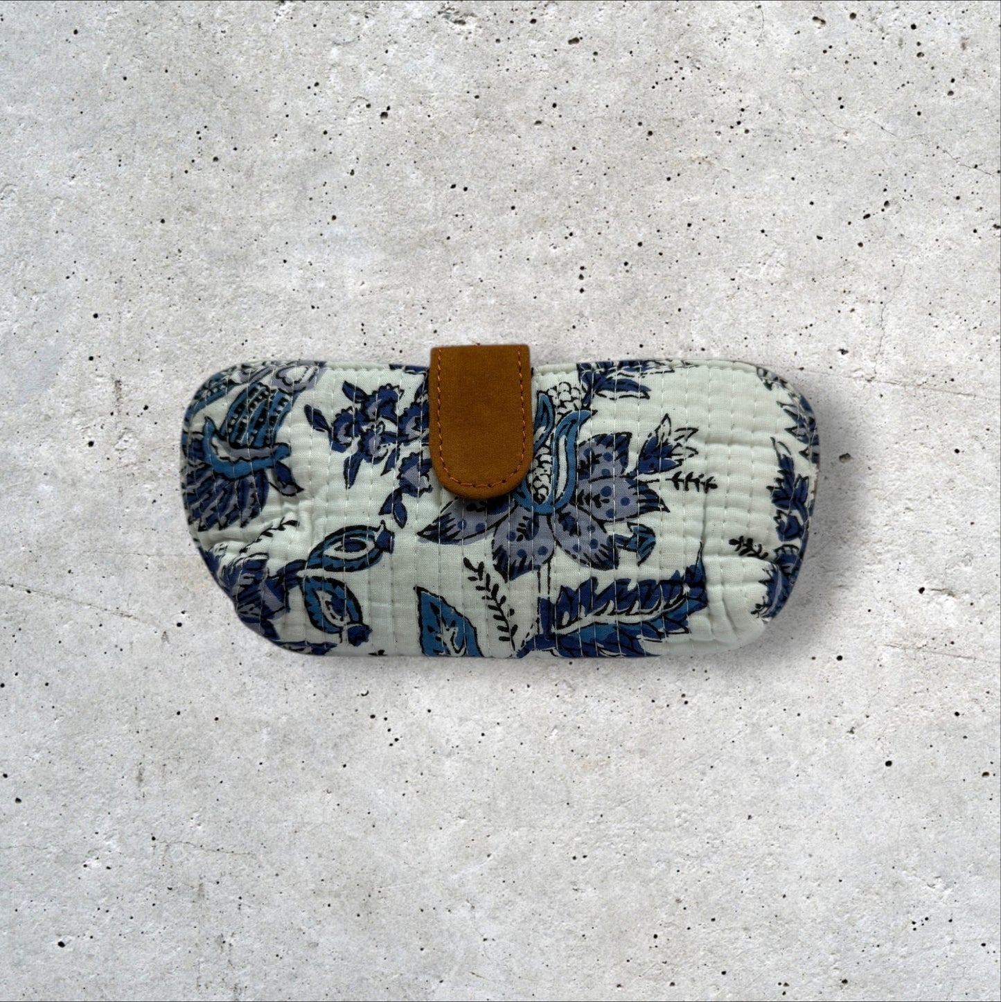 Saffron Trails Quilted Sunglass Case