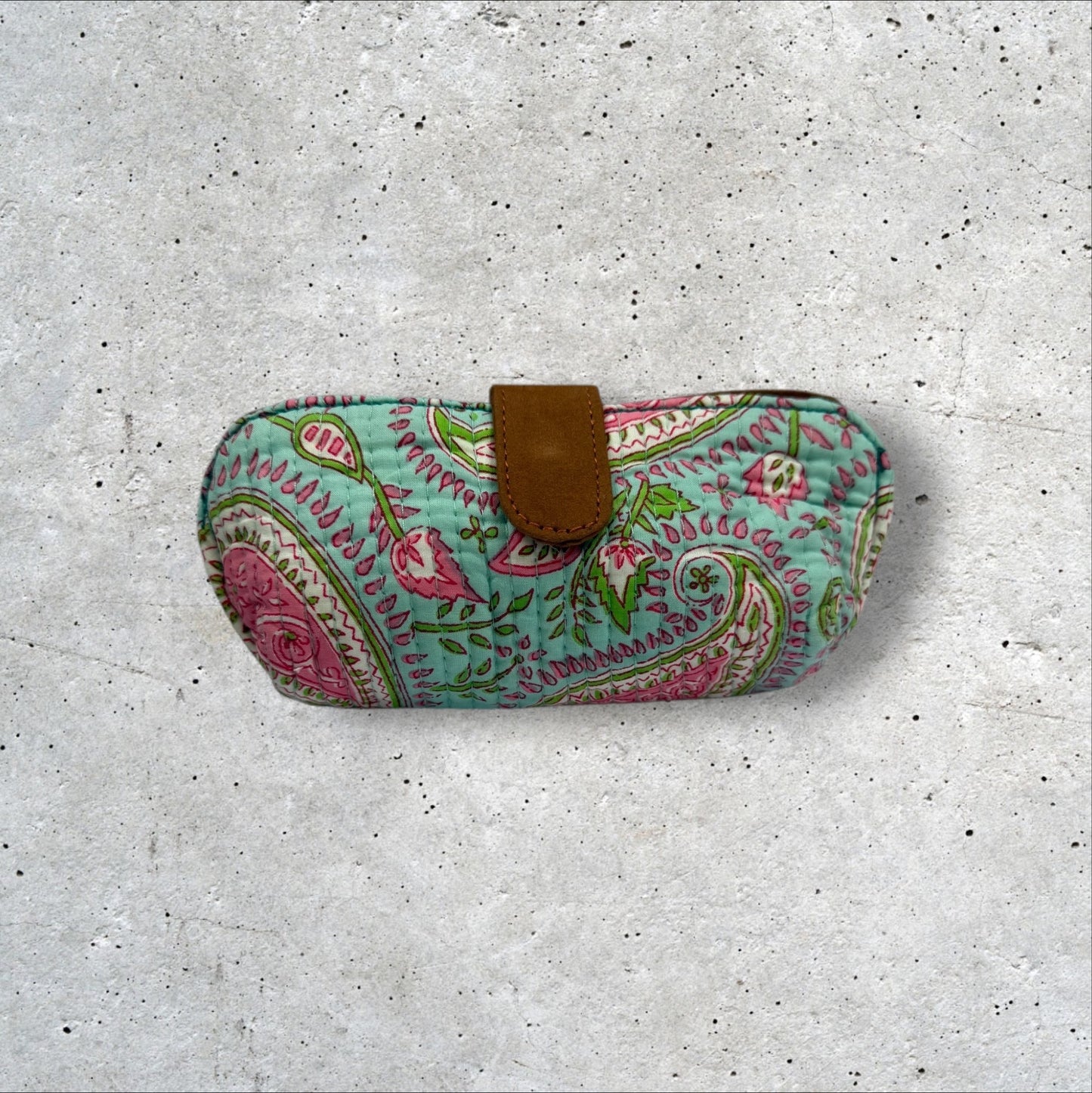 Saffron Trails Quilted Sunglass Case