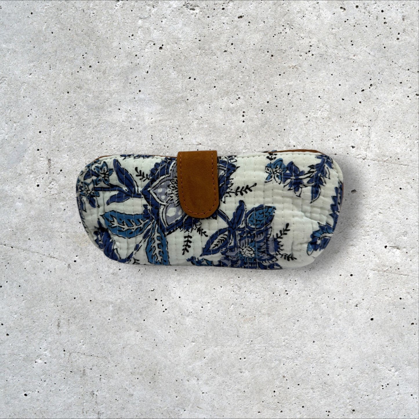 Saffron Trails Quilted Sunglass Case