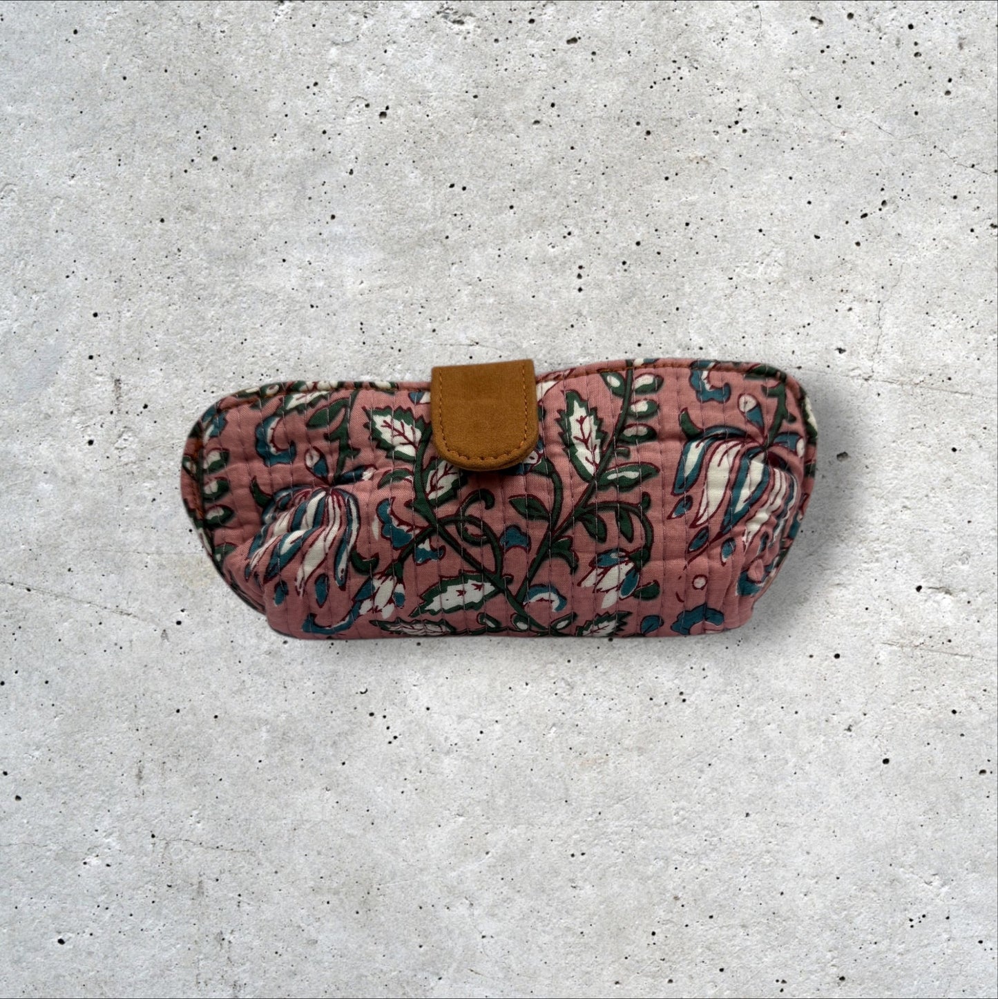 Saffron Trails Quilted Sunglass Case