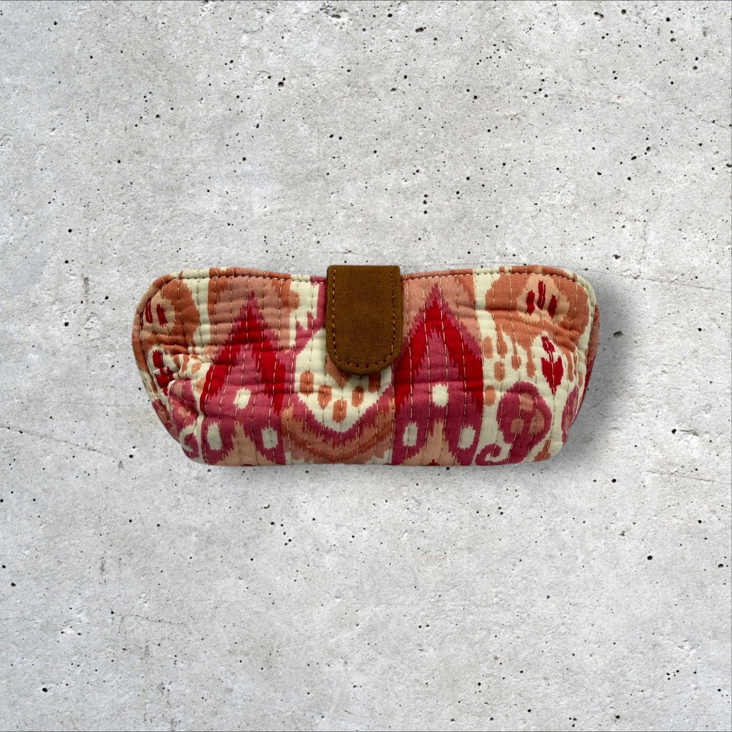Saffron Trails Quilted Sunglass Case