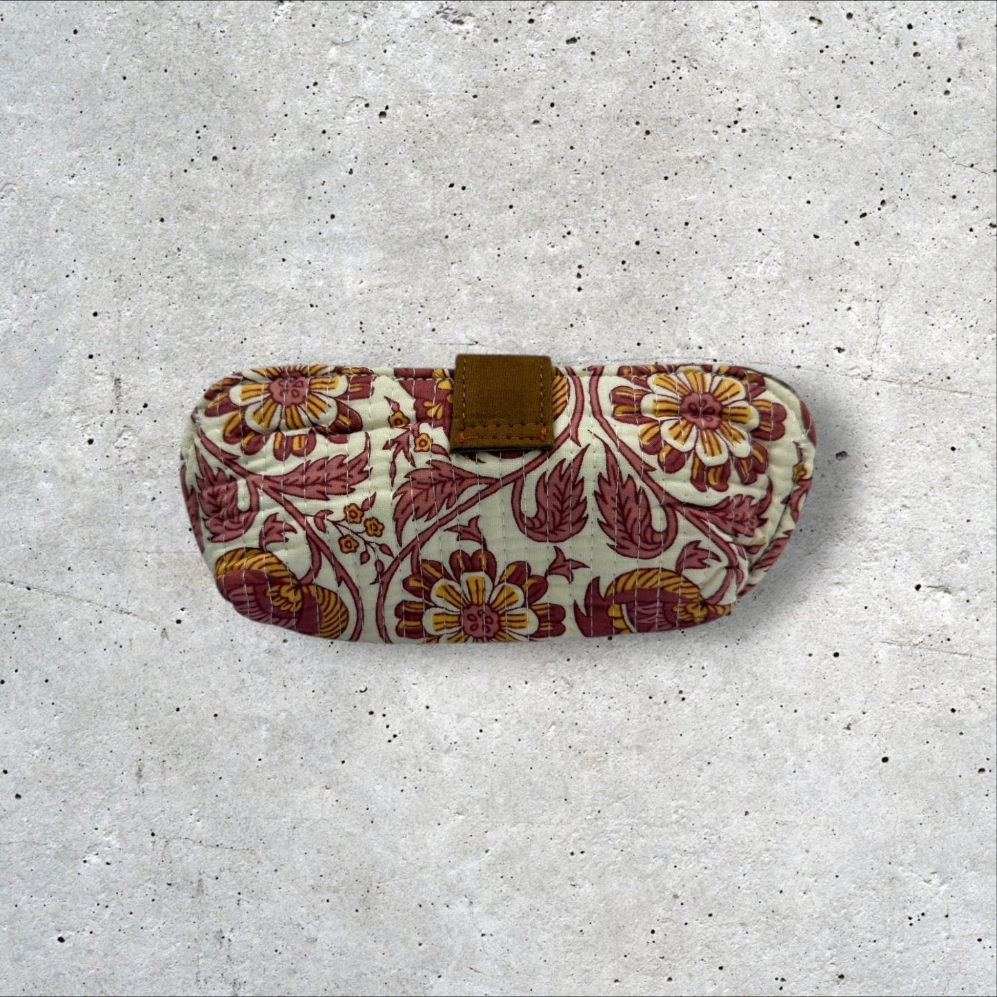 Saffron Trails Quilted Sunglass Case