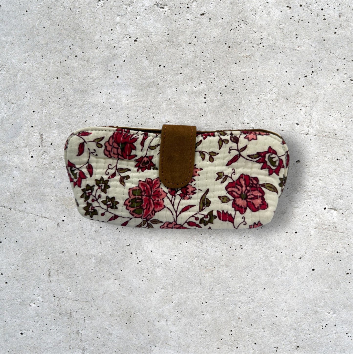 Saffron Trails Quilted Sunglass Case