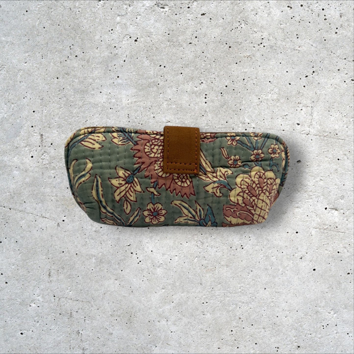 Saffron Trails Quilted Sunglass Case