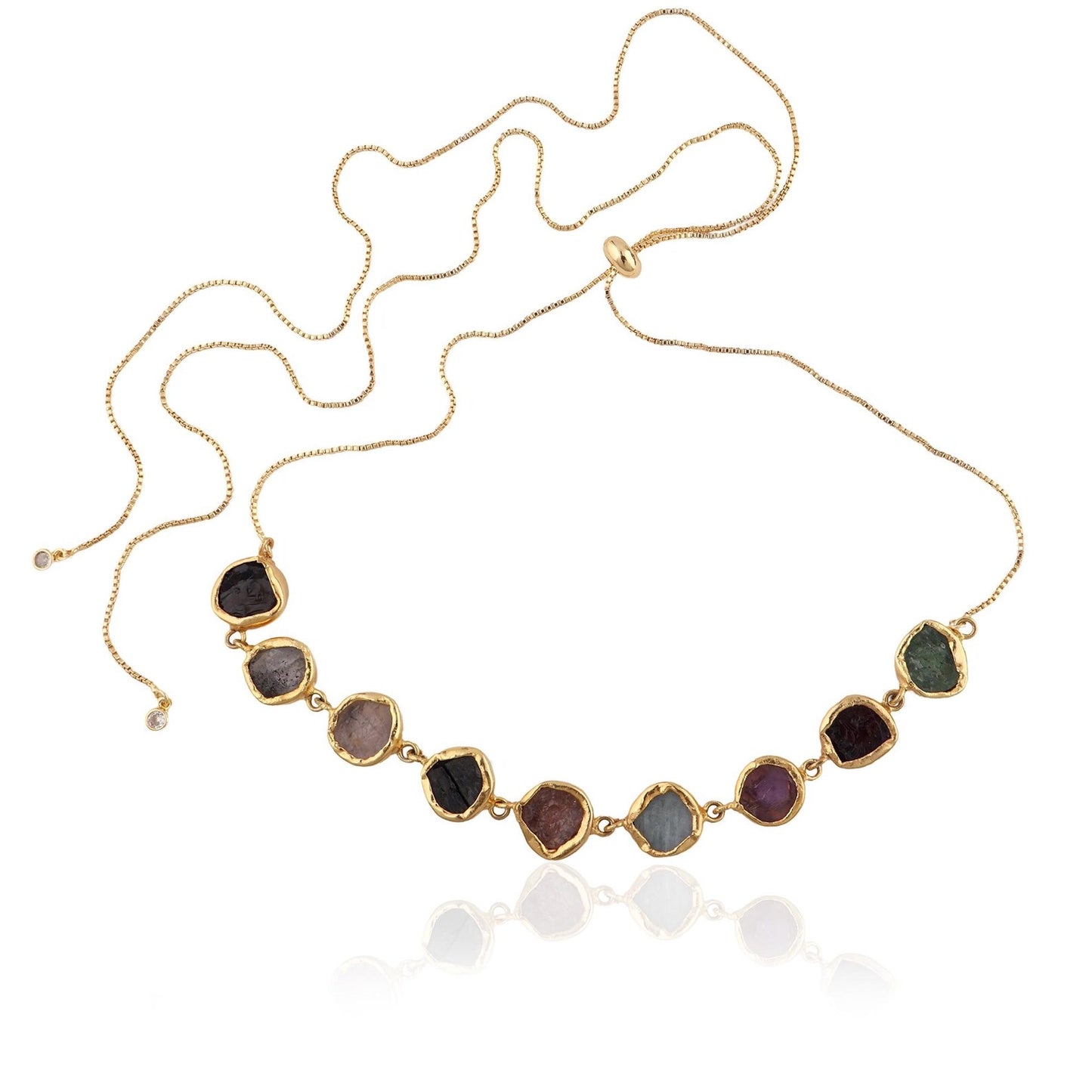 Golden Earth Multistone Necklace