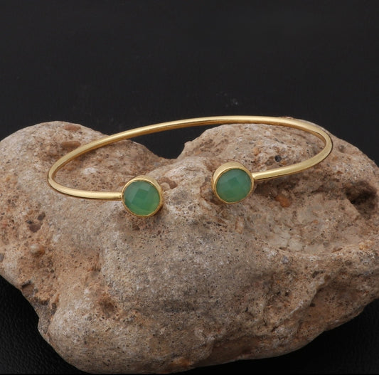 Green Onyx Gemstone Bangle