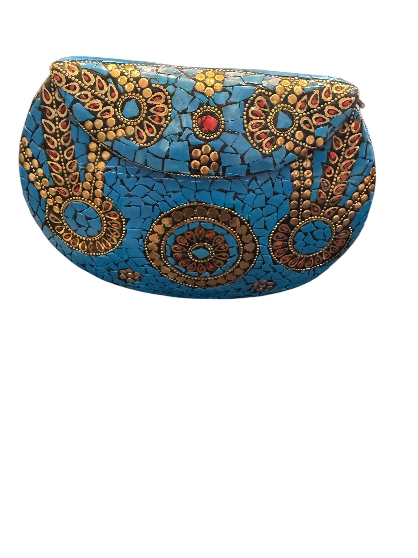 Aqua Moon Mosaic Clutch