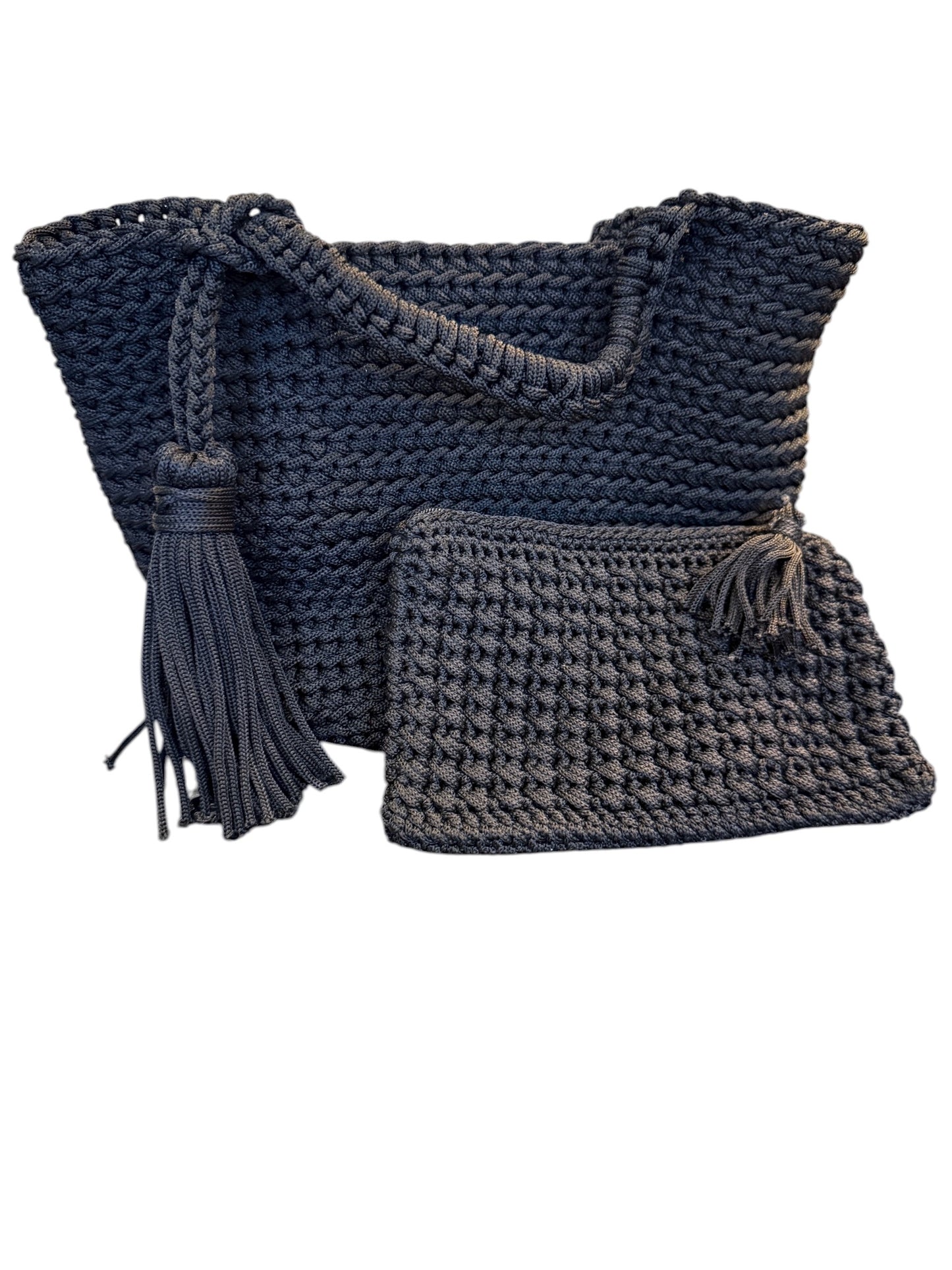 Harbor Weave Tassel Tote