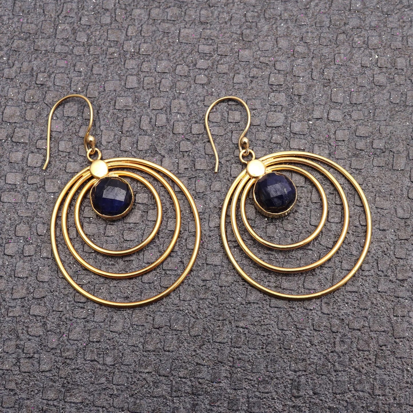 Luna Halo Gemstone Earrings