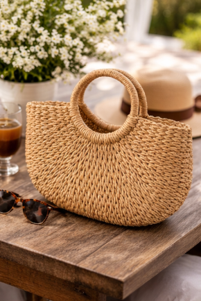 Solana Woven Top-Handle Bag - Mini