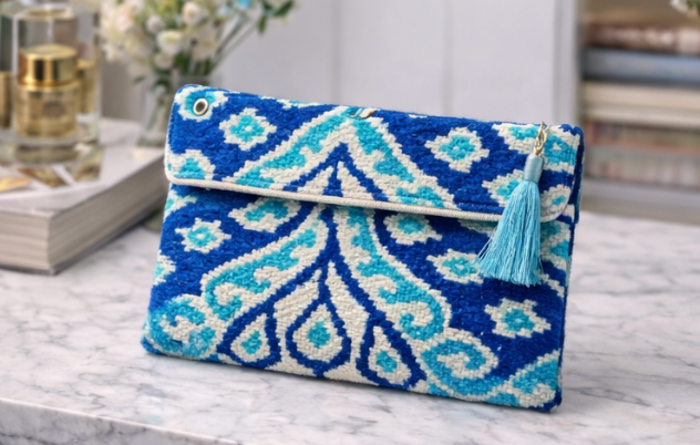 Zara Velvet Statement Clutch