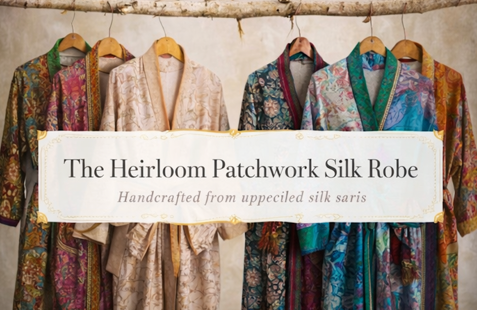 The Heirloom Patchwork Silk Robe