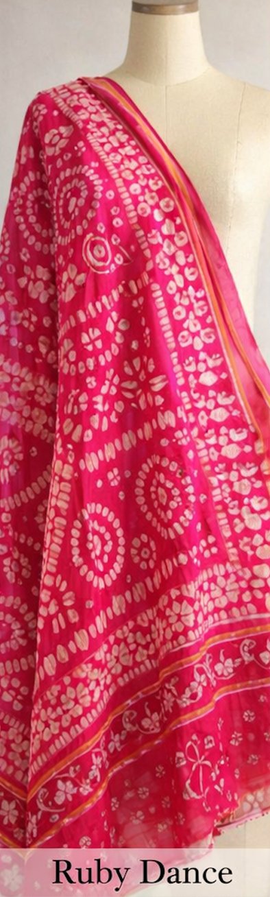 Rangoli Bandhani Silk Scarf