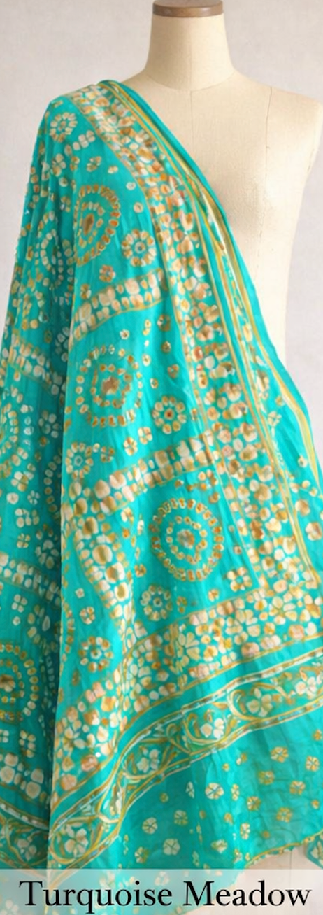 Rangoli Bandhani Silk Scarf