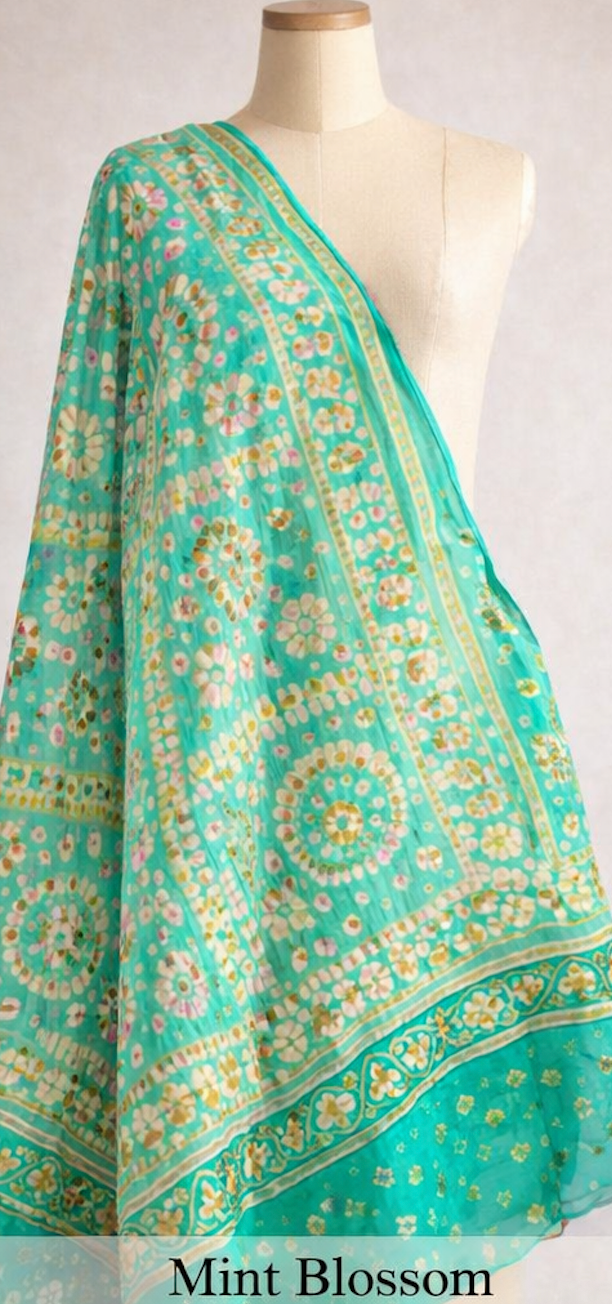 Rangoli Bandhani Silk Scarf