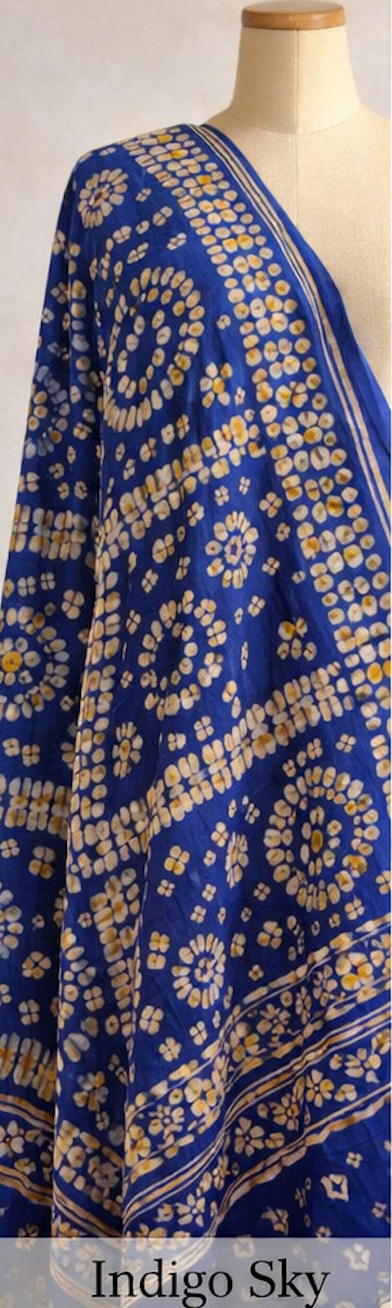 Rangoli Bandhani Silk Scarf