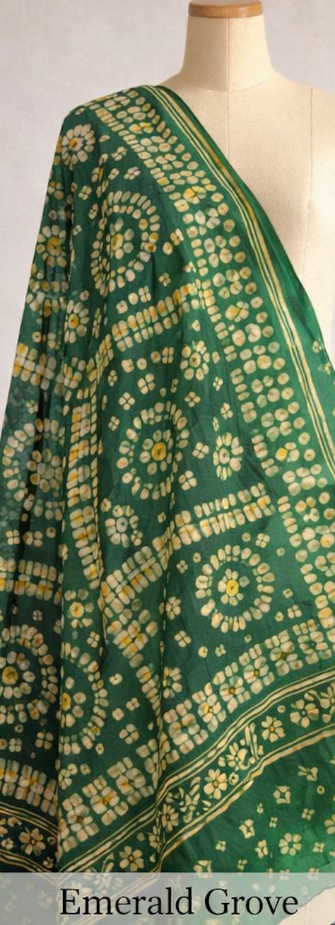 Rangoli Bandhani Silk Scarf