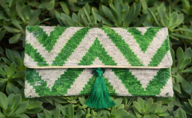 Zara Velvet Statement Clutch
