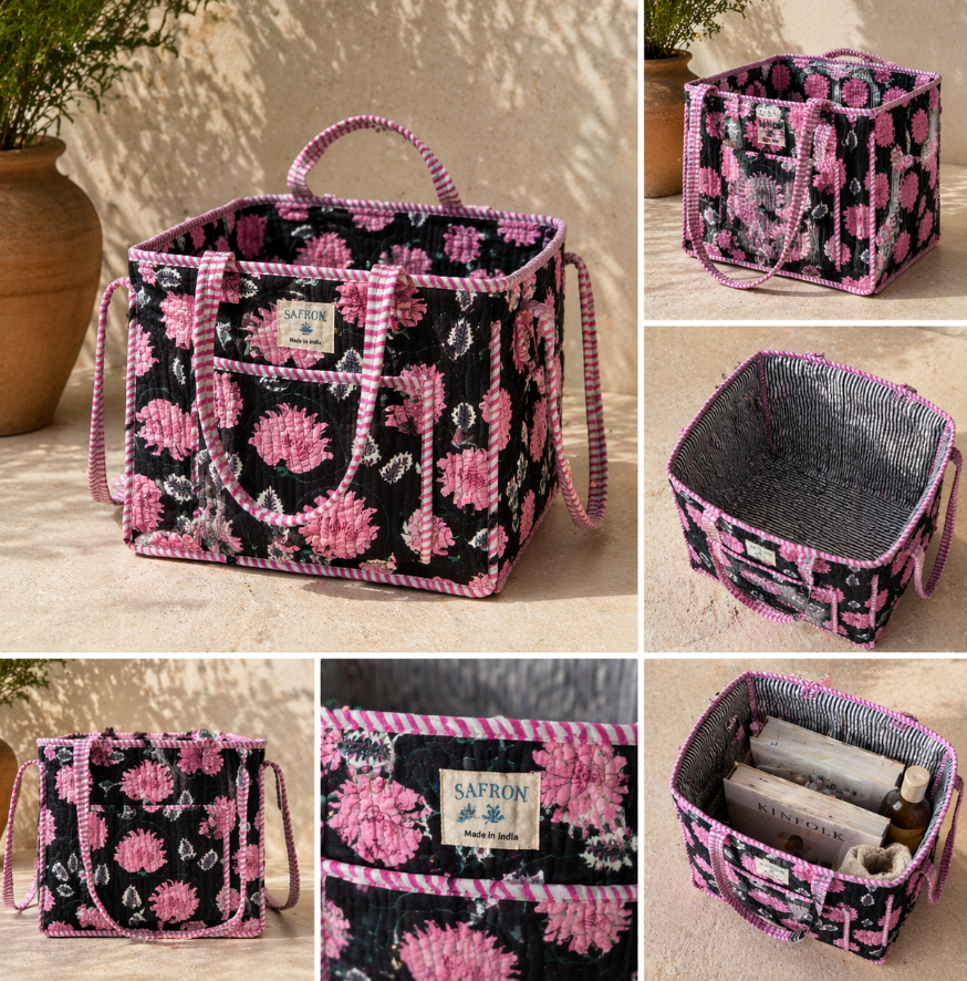 Amani Quilted Carry Basket