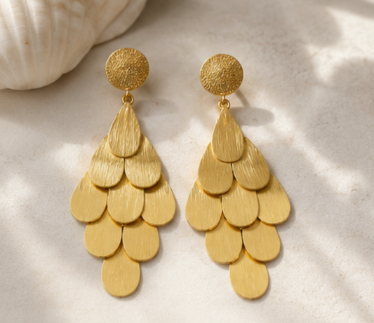 Mayura Gold Dangle Earrings