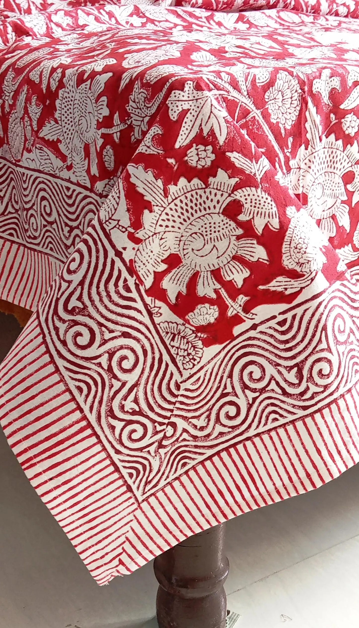 Palace Garden Crimson Tablecloth