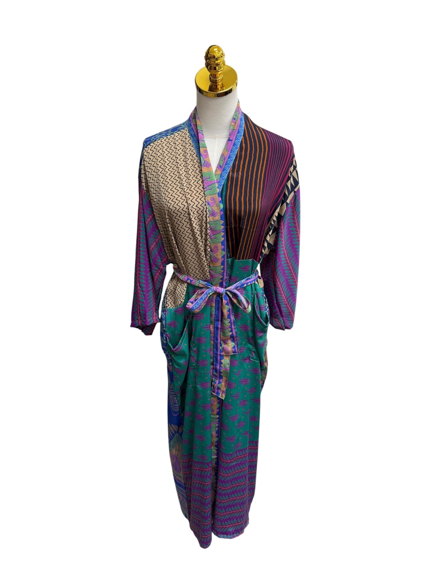 The Heirloom Patchwork Silk Robe