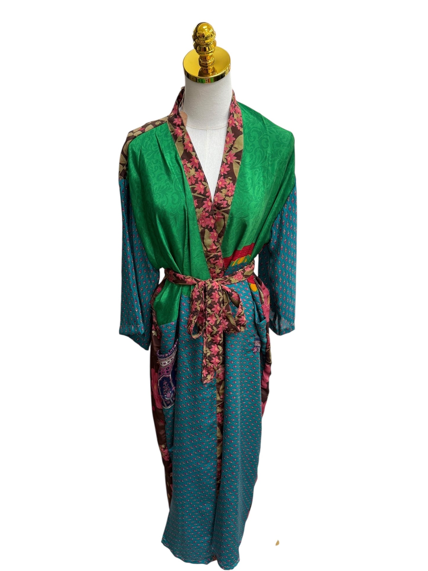 The Heirloom Patchwork Silk Robe