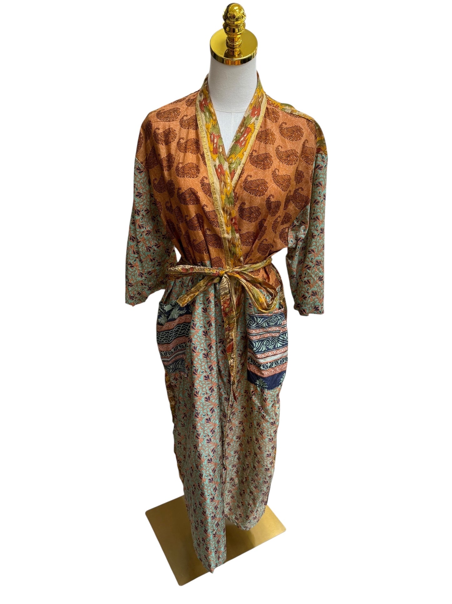 The Heirloom Patchwork Silk Robe