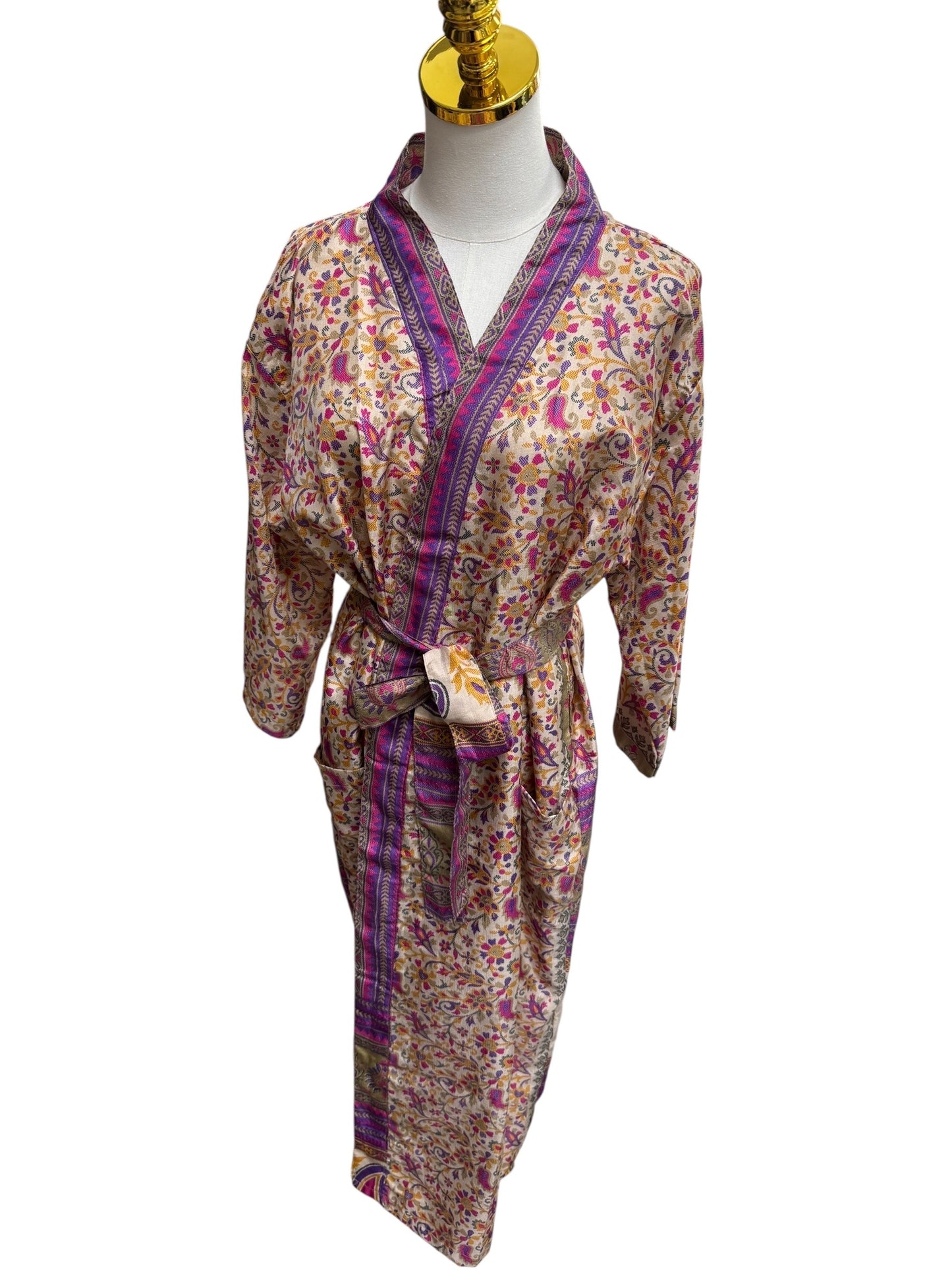 The Heirloom Patchwork Silk Robe