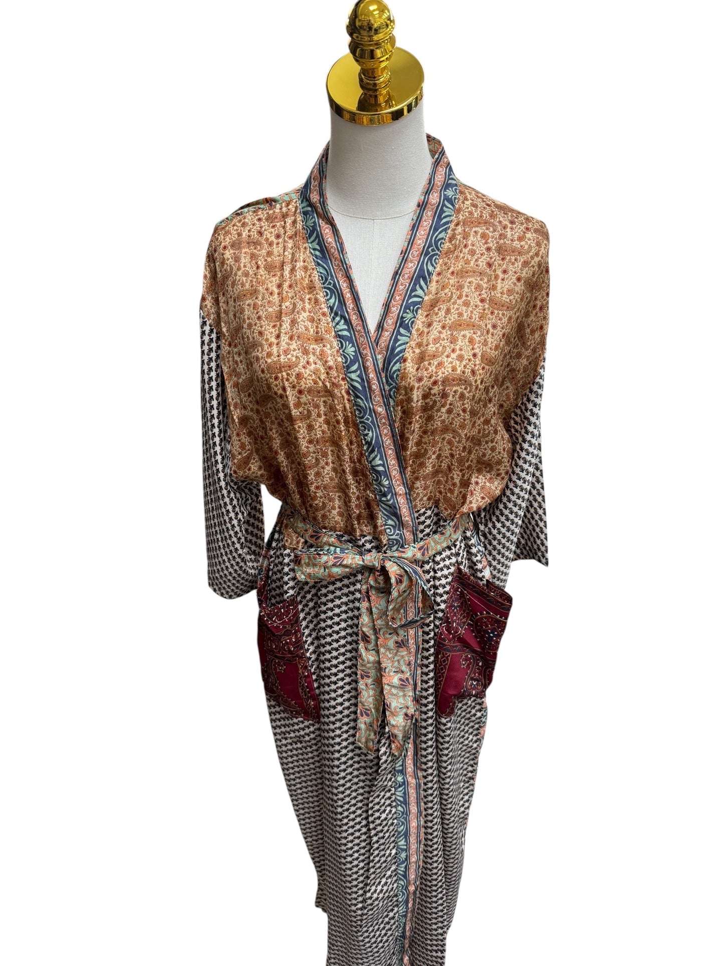 The Heirloom Patchwork Silk Robe