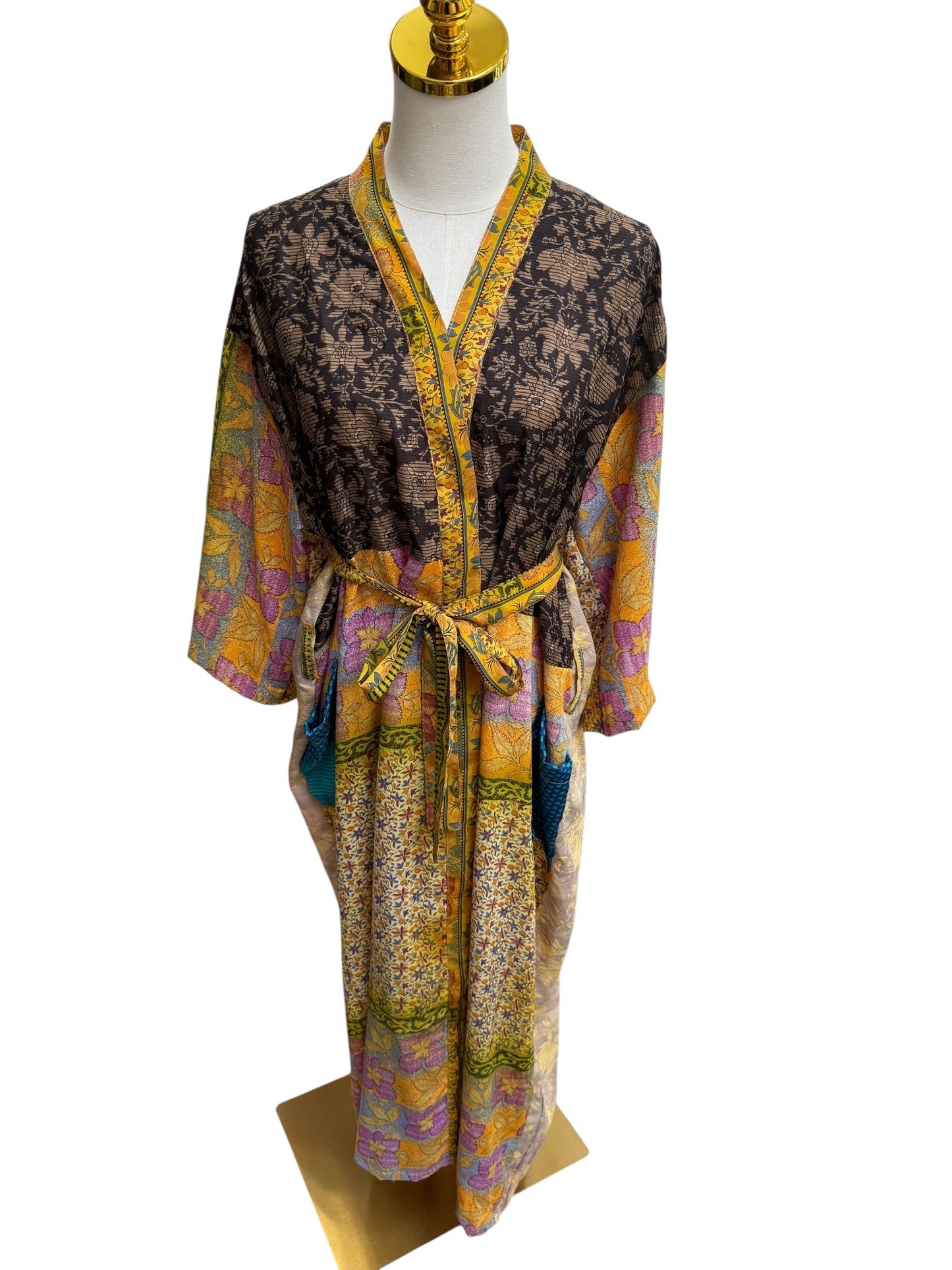 The Heirloom Patchwork Silk Robe