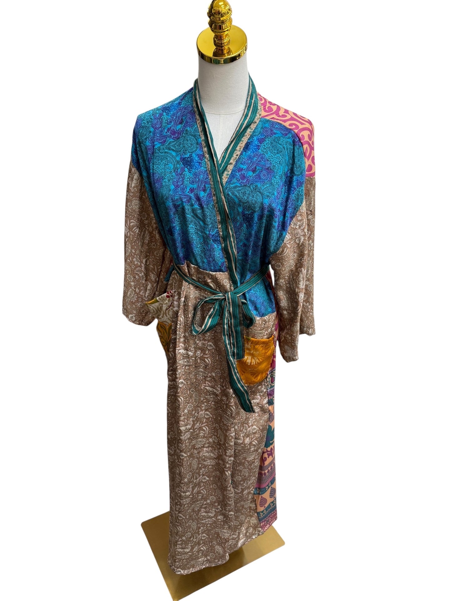 The Heirloom Patchwork Silk Robe